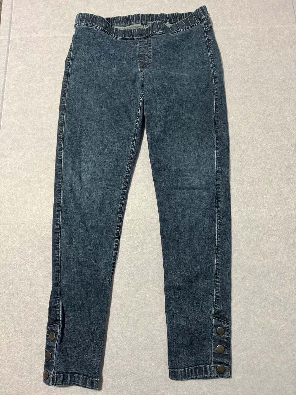 Esprit Pull On Jeggings Size 3130 Blue Denim Ankle Button Detail